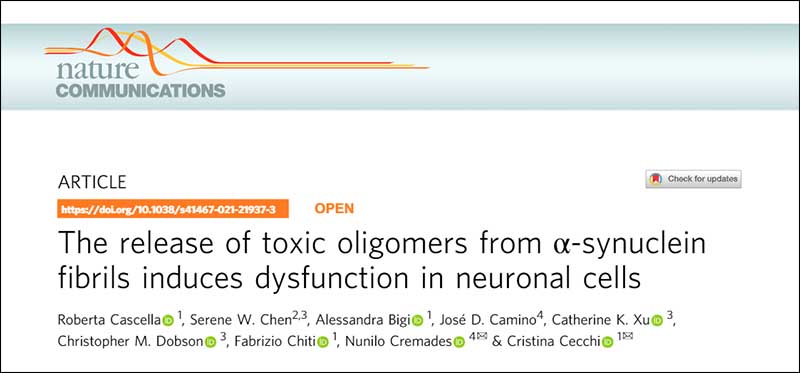 The release of toxic oligomers title