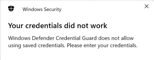 【Windows Security】認証情報（credentials）が通らない時